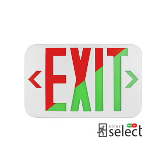 EXL1-Select - LED Emergency Exit Sign - Color Select