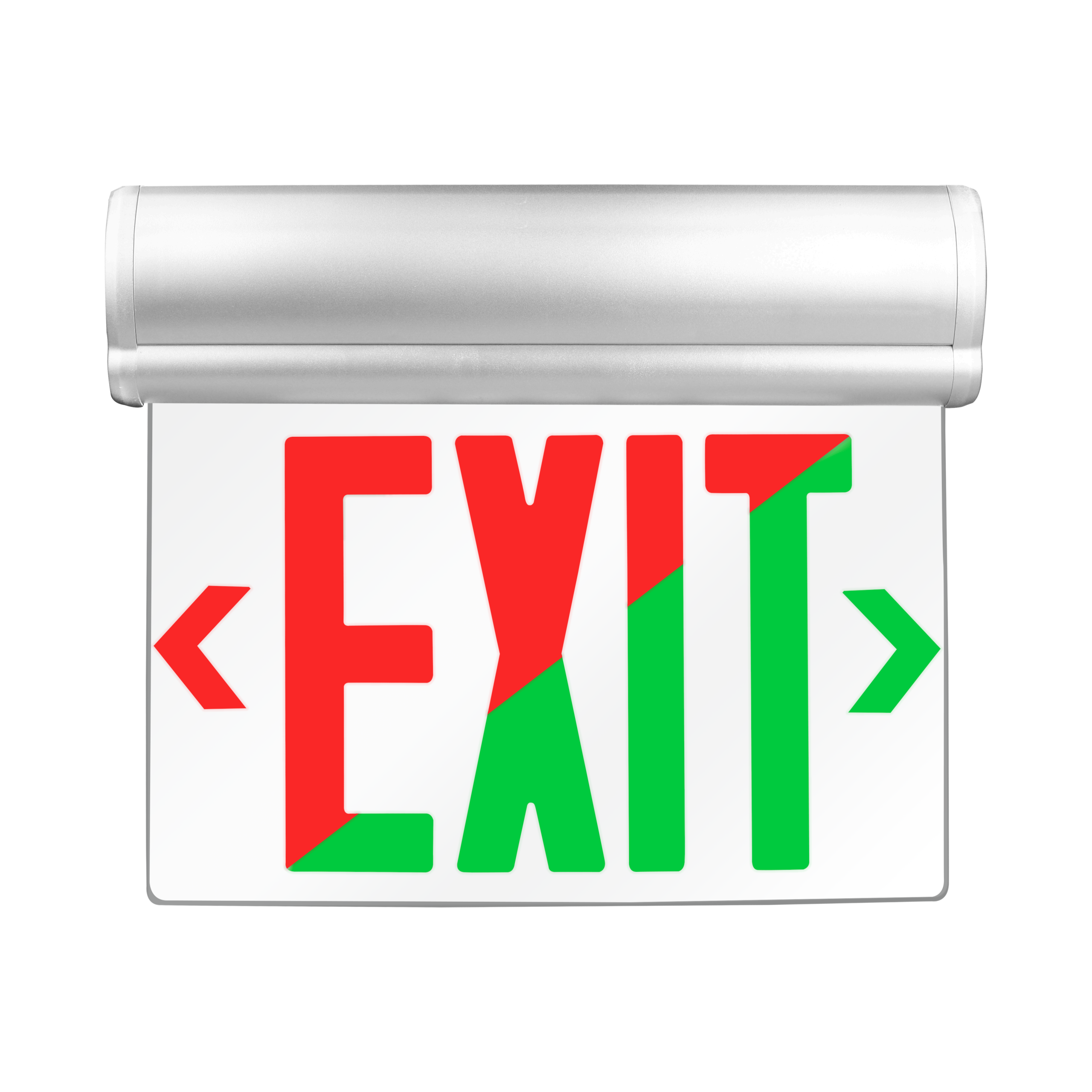 EXL2v3 Series Silver/Clear Selectable LED Exit Sign - NICOR Lighting