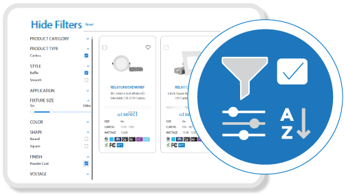 Product Filters tool